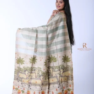 tussar kalamkari saree